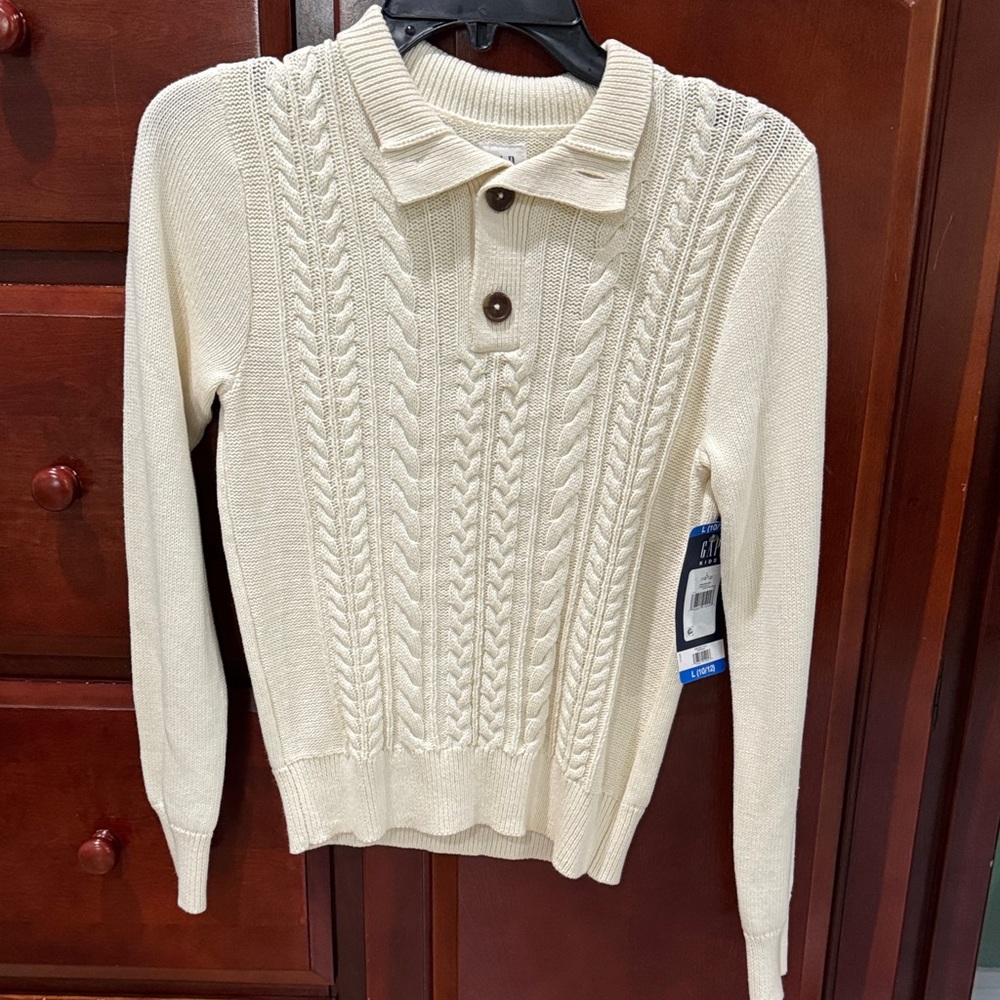 GAP Kids Cream Cable Knit Sweater